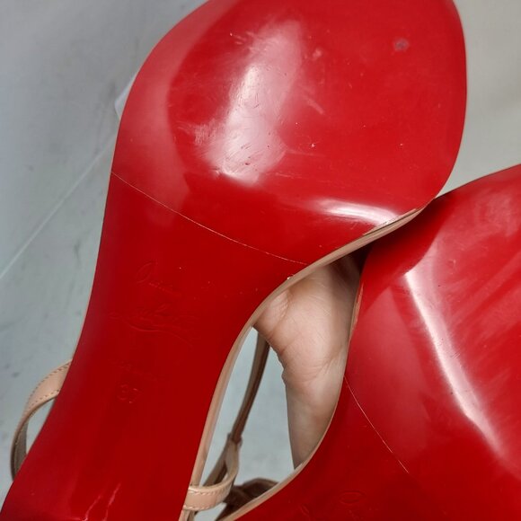 Christian Louboutin Nude Blush Rosa Z Slingback Strappy Heel Sandal - Picture 7 of 14